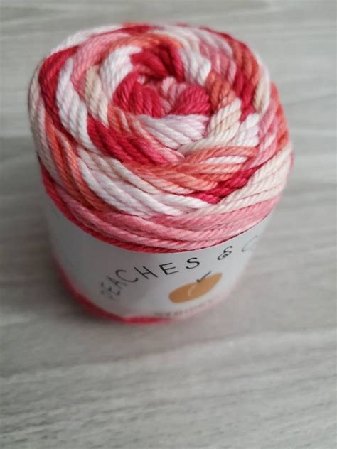 Energetic Pink Peaches And Creme Yarn Shades Of Pink And White Yarn