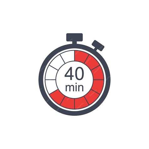 Premium Vector | Clock icon vector illustration timer sign 40 min on ...