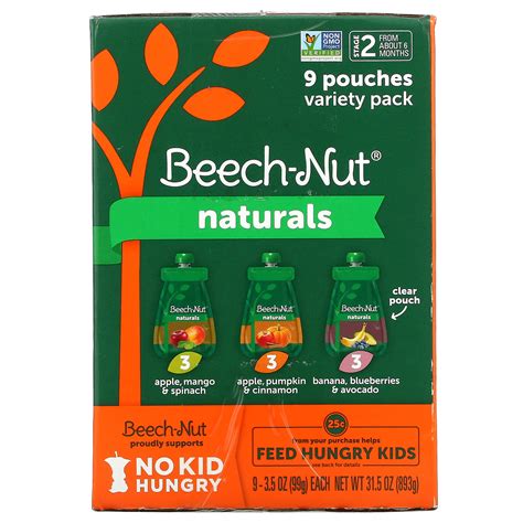 Beech Nut Naturals Variety Pack Stage Pouches Oz G Each