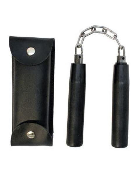 Black Telescopic Nunchaku With Metal Chain And Carry Case Enso