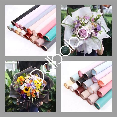 Flower Wrapping Lembar Paper Varian List Gold Emas Kertas Buket