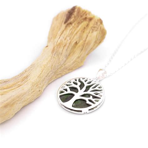 Connemara Marble Sterling Silver Tree Of Life Pendant Irish Jewelry Craft