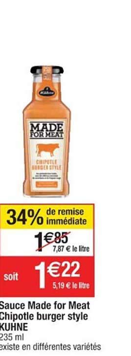 Promo Sauce Made For Meat Chipotle Burger Style Kuhne Chez Cora