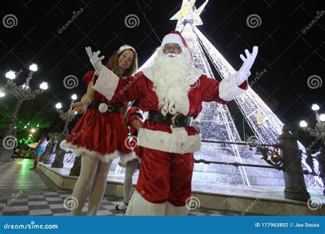 Arrival Of Santa Claus In Salvador Editorial Photography Image Of