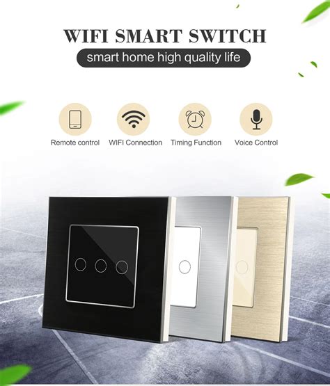 Bingoelec Smart Life Switch Aluminum Panel Double Frame 1 3 Gang 1 3