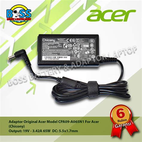 Jual Adaptor Charger Laptop ACER Liteon 19v 3 42a ORIGINAL 100