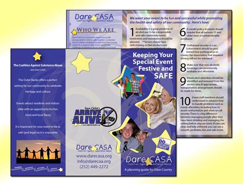 Dare CASA Arrive Alive Trifold Brochure - Bold Print Design Studio