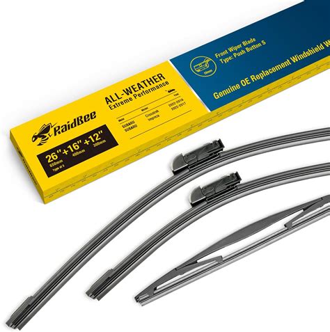 Amazon RaidBee Oem Wiper Blades 3 Set Quiet Automotive Replacement