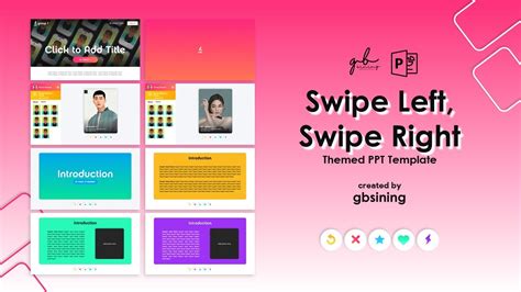 Swipe Left Right Template Creative Powerpoint Template Ideas For