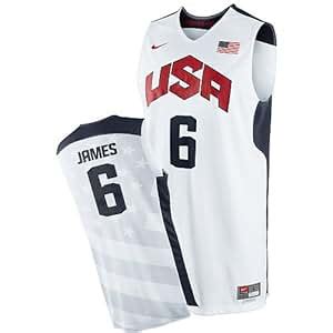 Amazon.com : LeBron James #6 2012 Olympics Replica Jersey: Nike Team ...