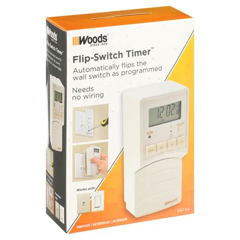 Woods 59744wd Flip Switch Timer Converts Toggle Switch To Programmable