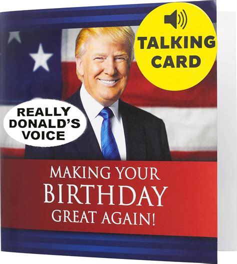 Talking Trump Birthday Card With Trump S Real Voice Red