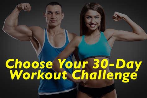 Choose Your 30 Day Workout Challenge 20 Infographics