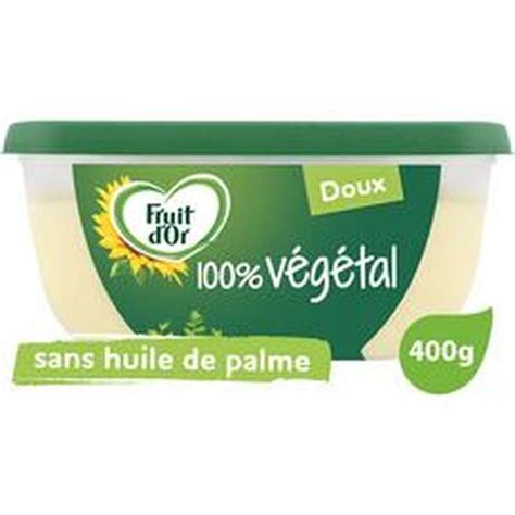 Margarine Doux Sans Huile De Palme Fruit D Or 400 G Bam Courses