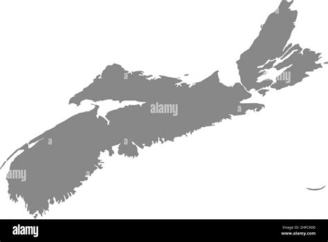 Gray Flat Blank Vector Administrative Map Of The Canadian Province Of