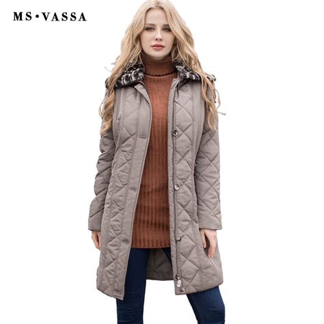 Ms Vassa Ladies Coat Quilted Autumn Winter Women Parkas Plus Size 7xl