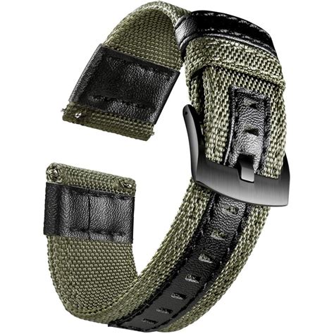 Ανταλλακτικό λουράκι QuickFit Nylon Leather Army Green για Samsung