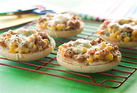 Tuna And Corn Muffin Pizzas Au