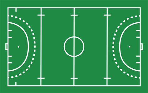 Green field hockey grass. Hockey field with line template. Field hockey markup. flat style ...