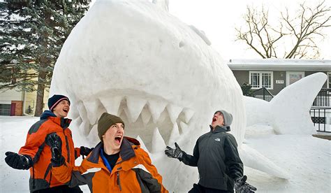 Every Winter, These 3 Brothers Create Stunning Snow Sculptures In Their ...