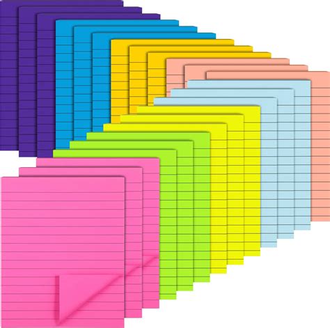 Amazon Amazon Basics Lined Rectangular Sticky Notes X Inch