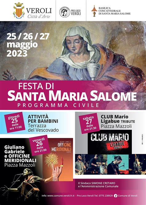 Veroli Festa Di Santa Maria Salome Dal Al Maggio Gente Comune