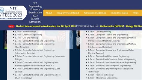 Viteee Registration Ends Today Apply At Viteee Vit Ac In Business