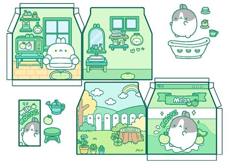 Diy Molang Squishy Doll House Free Printable Themelower