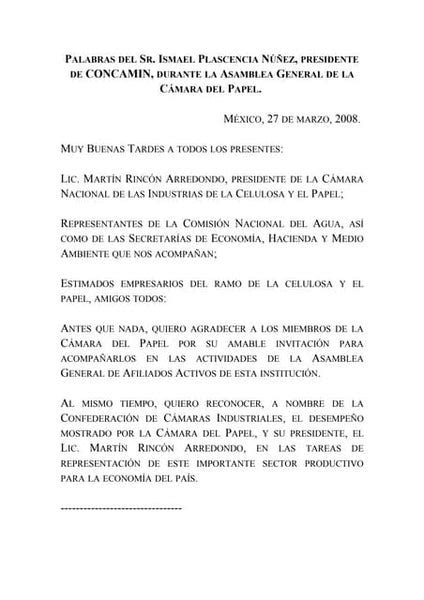 27 01 2009 A Nombre De Ismael Plascencia Núñez El Vicepresidente De