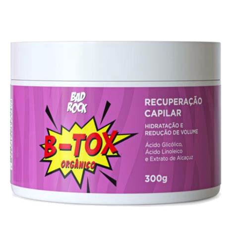 Mascara Capilar Hanova B Tox Bad Rock 300G Organico EBC Atacado De