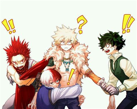 Pin De Uzumakikorra En Midoriya Izuku X Bakugou Katsuki X Kirishima Eijuro X Todoroki Shouto