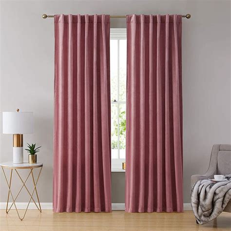 Pair Of Premium Blush Pink Velvet Eyelet Curtain Amalstores Pk