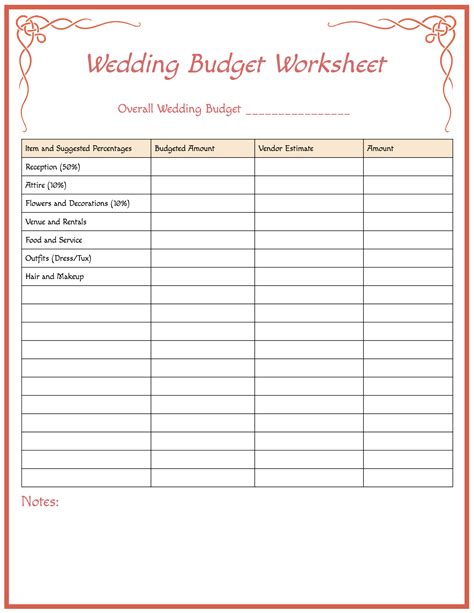 Wedding Budget Excel Sheet Download ~ Excel Templates