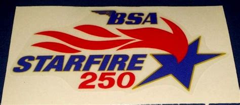 ADESIVI DECAL BSA B25 STARFIRE 250 1967 68 FIANCHETTO MotoClassiche