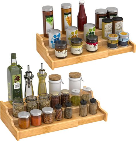 Amazon Royalhouse Bamboo Expandable Spice Rack Organizer Tier