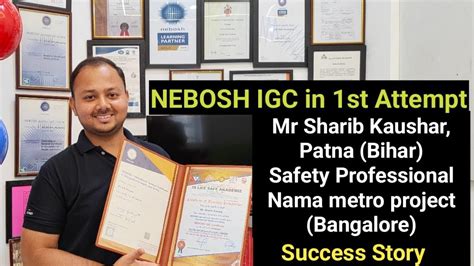 How To Validate NEBOSH IGC Certificate Mr Sharib Kausar Passed NEBOSH