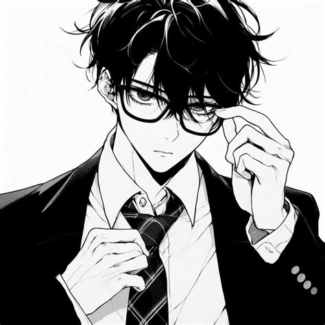 Shy Nerd With Glasses Black Hair Anime Guy Anime Glasses Boy Anime