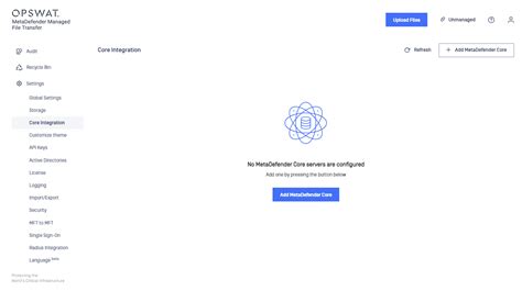 Metadefender Core Integration Metadefender Managed File Transfer