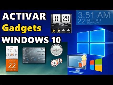 Como ACTIVAR Los GADGETS EN WINDOWS 10 PERSONALIZA TU ESCRITORIO YouTube