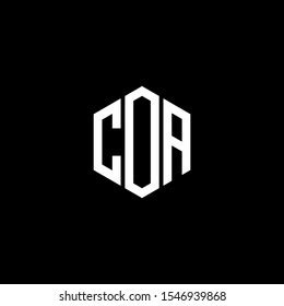 Coa Letter Logo Design Polygon Monogram Stock Vector (Royalty Free ...