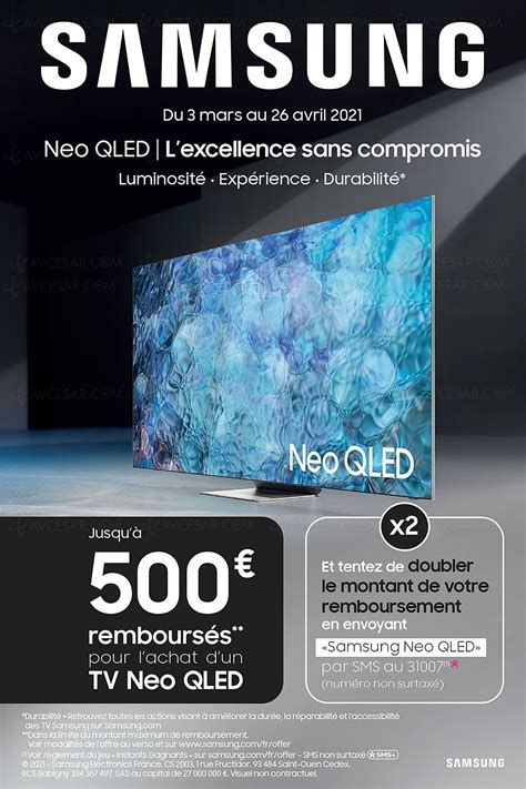 Offre De Remboursement 500 TV Samsung Neo QLED