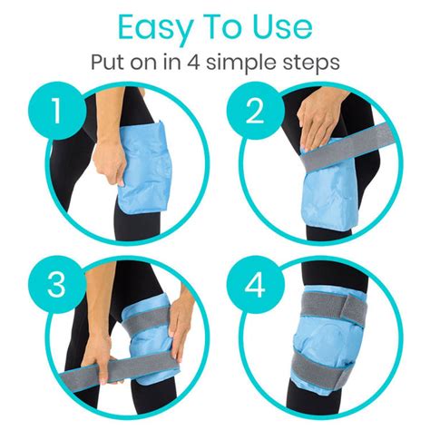 Knee Ice Pack Dual Straps - Knee Injury Recovery Pain Relief - Vive Health