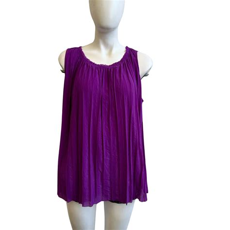 Worthington Womens Size Xl Sleeveless Blouse Purple S