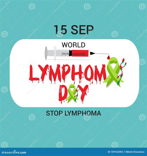 World Lymphoma Awareness Day September 15th Stock Illustration