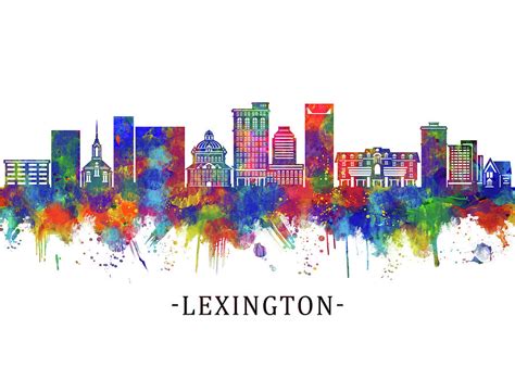 Lexington USA Skyline Mixed Media By NextWay Art Fine Art America