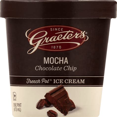 Graeters Ice Cream French Pot Mocha Chocolate Chip 1 Pt Instacart