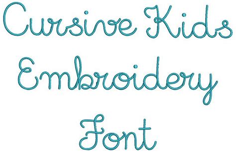 Cursive Embroidery Font | Machine Embroidery Designs by JuJu