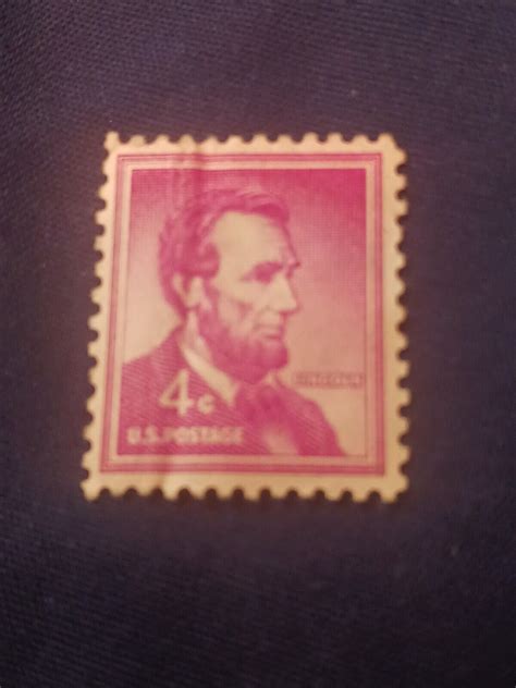 Mavin Abraham Lincoln Cent Rare Used Stamp Purple Color United