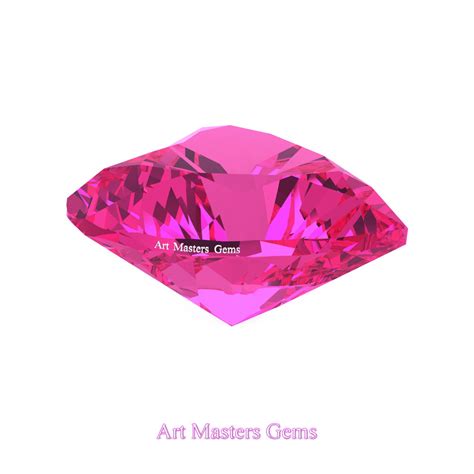 Art Masters Gems Standard 075 Ct Heart Pink Sapphire Created Gemstone