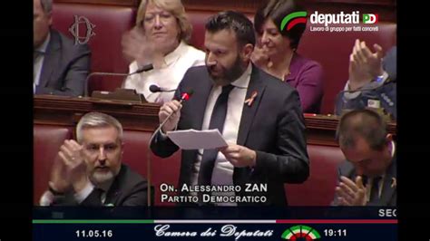 Dichiarazione Di Voto Finale Di Alessandro Zan Su Legge Unioni Civili